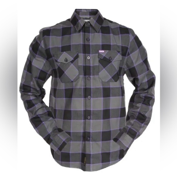 Dixxon The Gift Flannel Sz Large Outdoor Work Biker Grunge Skater - Picture 6 of 6